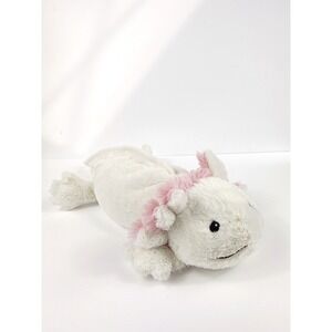 Warmies 14" White Pink‎ Axolotl Heat Therapy Weighted Animal Plush 1.5lbs